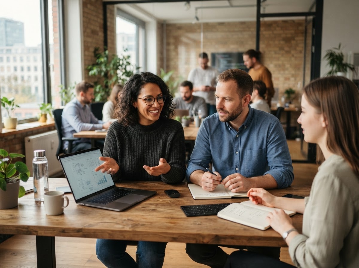 Alderax Team bei der Arbeit an Datenmodellen und Analyseprozessen